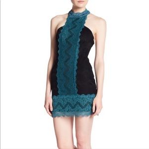 ✨♾🆕Free People Black Teal Dress 👗 ✨♾FINALSALEPRICE ✨